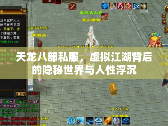 天龙八部私服，虚拟江湖背后的隐秘世界与人性浮沉