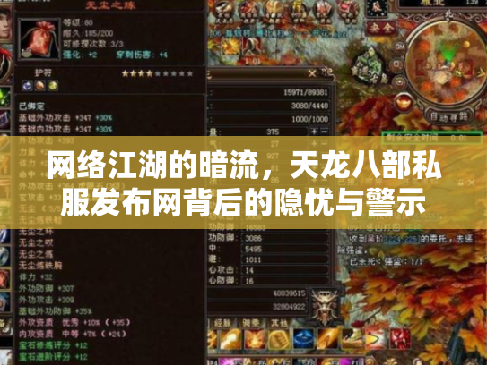 网络江湖的暗流，天龙八部私服发布网背后的隐忧与警示
