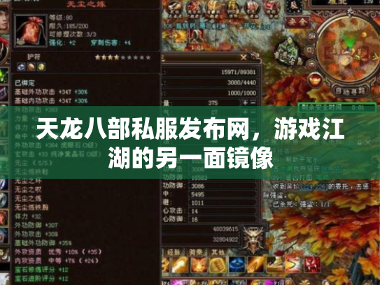 天龙八部私服发布网，游戏江湖的另一面镜像
