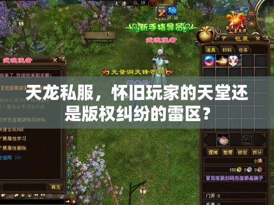 天龙私服，怀旧玩家的天堂还是版权纠纷的雷区？
