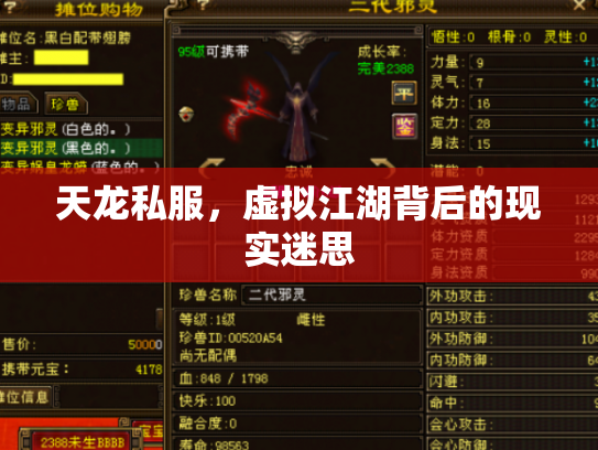 天龙私服，虚拟江湖背后的现实迷思