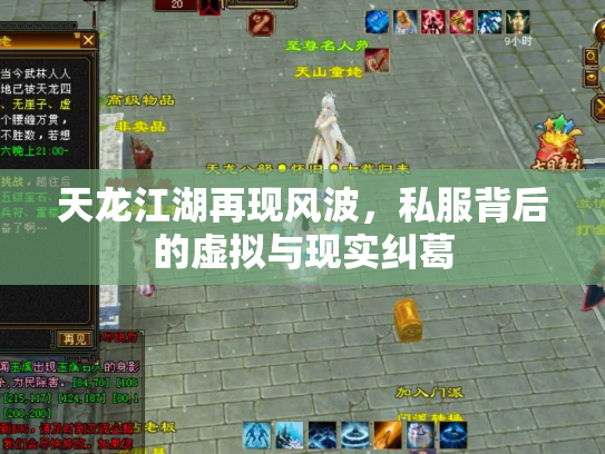 天龙江湖再现风波，私服背后的虚拟与现实纠葛
