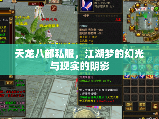 天龙八部私服，江湖梦的幻光与现实的阴影
