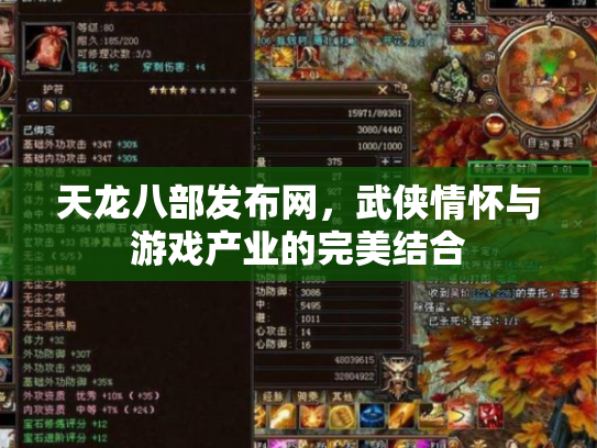 天龙八部发布网，武侠情怀与游戏产业的完美结合