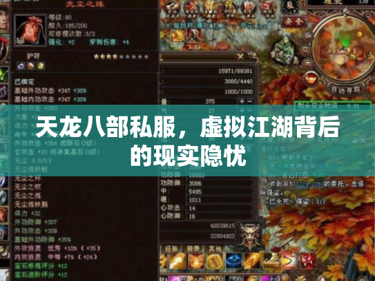 天龙八部私服，虚拟江湖背后的现实隐忧
