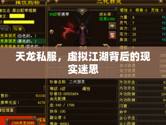 天龙私服，虚拟江湖背后的现实迷思