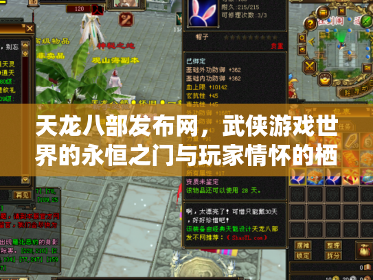 天龙八部发布网，武侠游戏世界的永恒之门与玩家情怀的栖息地