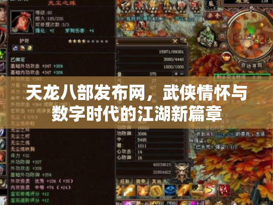 天龙八部发布网，武侠情怀与数字时代的江湖新篇章