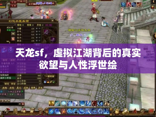 天龙sf，虚拟江湖背后的真实欲望与人性浮世绘