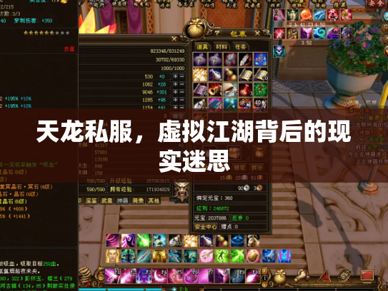 天龙私服，虚拟江湖背后的现实迷思
