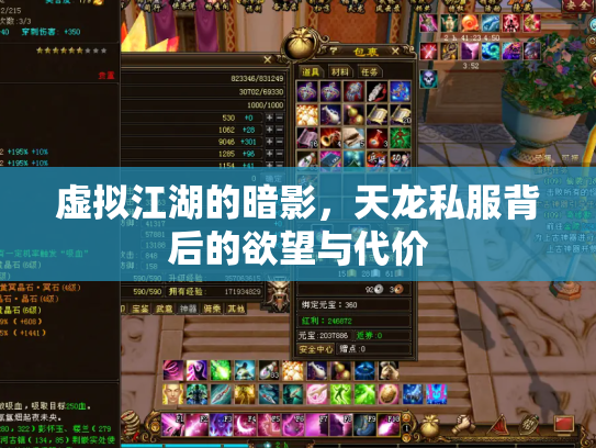 虚拟江湖的暗影，天龙私服背后的欲望与代价