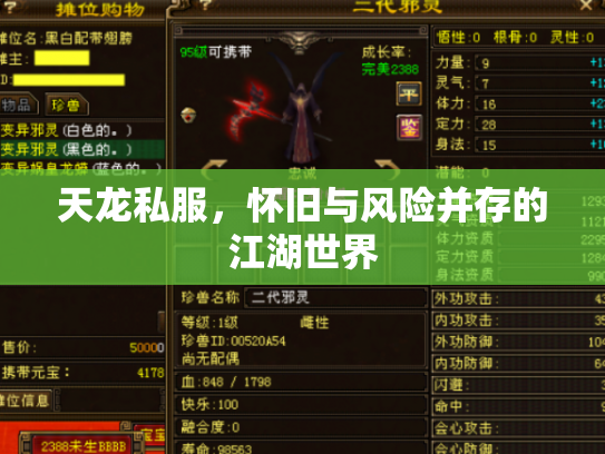 天龙私服，怀旧与风险并存的江湖世界