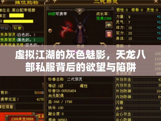 虚拟江湖的灰色魅影，天龙八部私服背后的欲望与陷阱