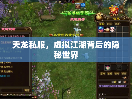 天龙私服，虚拟江湖背后的隐秘世界