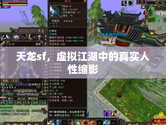 天龙sf，虚拟江湖中的真实人性缩影