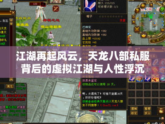 江湖再起风云，天龙八部私服背后的虚拟江湖与人性浮沉