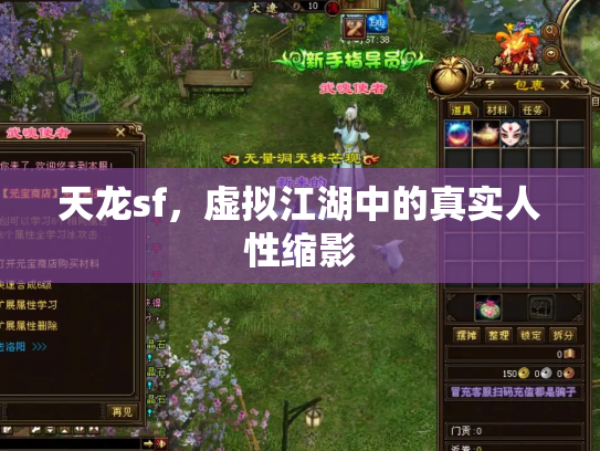 天龙sf，虚拟江湖中的真实人性缩影