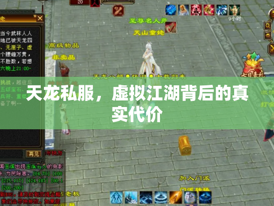 天龙私服，虚拟江湖背后的真实代价