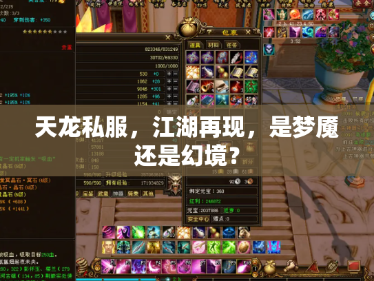 天龙私服，江湖再现，是梦魇还是幻境？