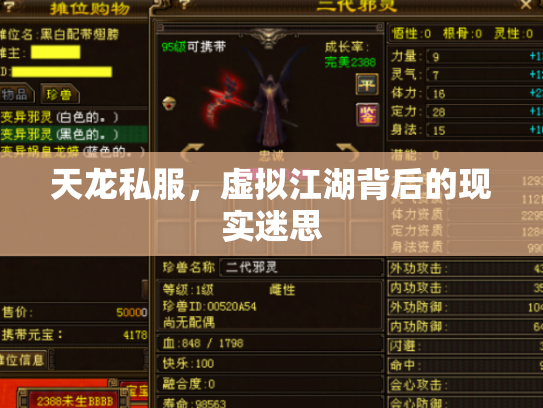 天龙私服，虚拟江湖背后的现实迷思