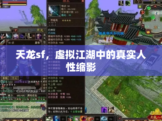 天龙sf，虚拟江湖中的真实人性缩影