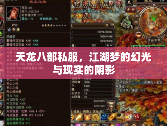 天龙八部私服，江湖梦的幻光与现实的阴影