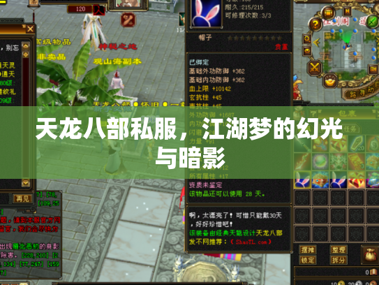 天龙八部私服，江湖梦的幻光与暗影