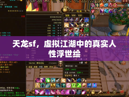 天龙sf，虚拟江湖中的真实人性浮世绘