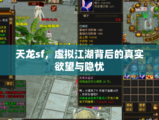 天龙sf，虚拟江湖背后的真实欲望与隐忧