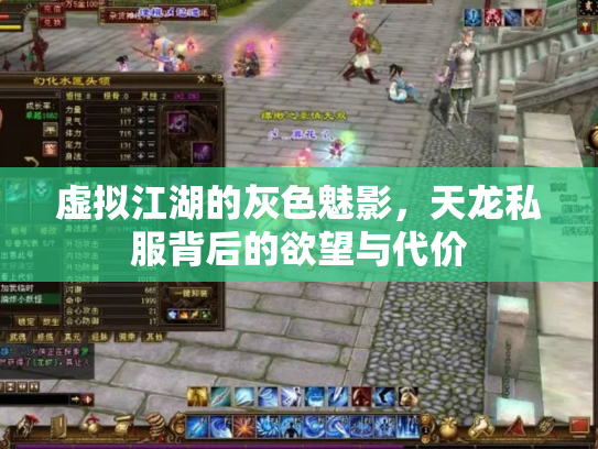 虚拟江湖的灰色魅影，天龙私服背后的欲望与代价