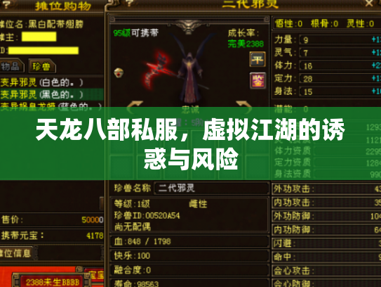 天龙八部私服，虚拟江湖的诱惑与风险