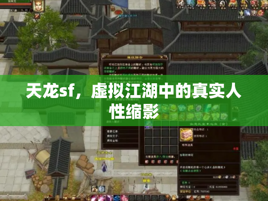 天龙sf，虚拟江湖中的真实人性缩影