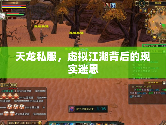 天龙私服，虚拟江湖背后的现实迷思