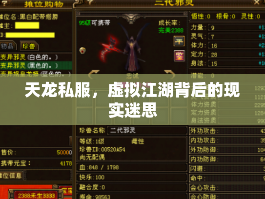 天龙私服，虚拟江湖背后的现实迷思