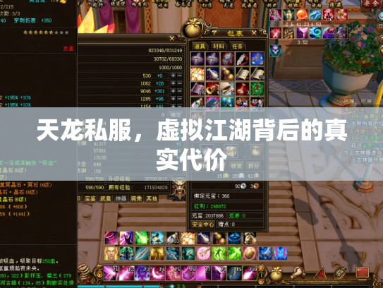 天龙私服，虚拟江湖背后的真实代价