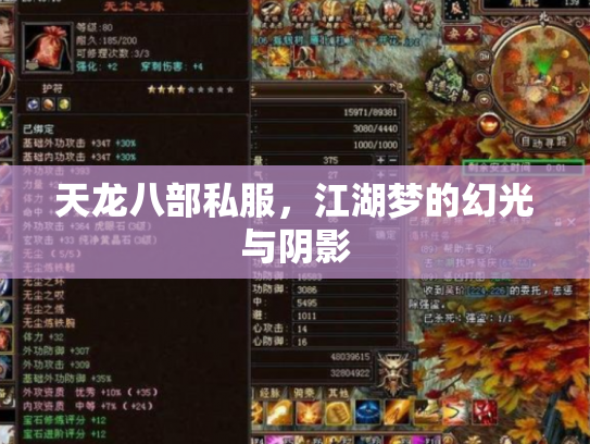天龙八部私服，江湖梦的幻光与阴影