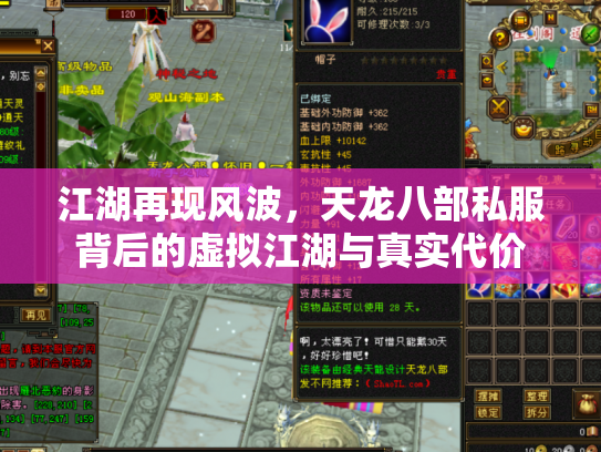 江湖再现风波，天龙八部私服背后的虚拟江湖与真实代价