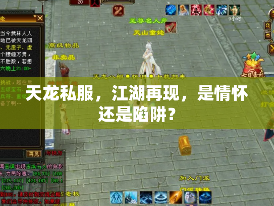 天龙私服，江湖再现，是情怀还是陷阱？