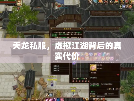 天龙私服，虚拟江湖背后的真实代价
