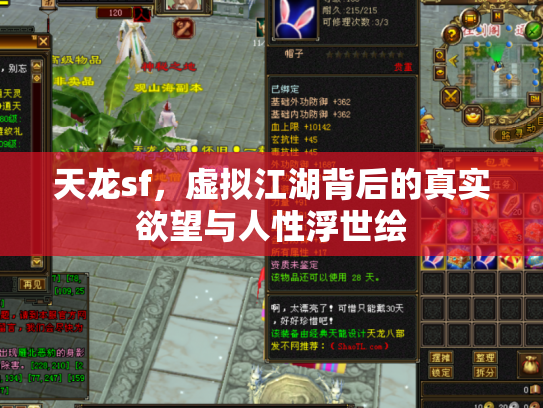 天龙sf，虚拟江湖背后的真实欲望与人性浮世绘