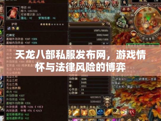 天龙八部私服发布网，游戏情怀与法律风险的博弈