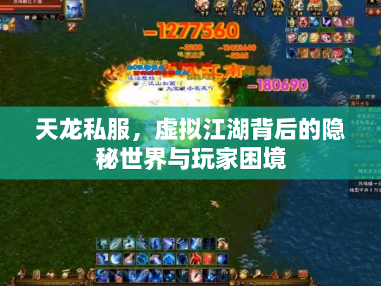 天龙私服，虚拟江湖背后的隐秘世界与玩家困境