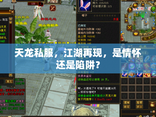 天龙私服，江湖再现，是情怀还是陷阱？