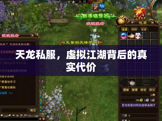 天龙私服，虚拟江湖背后的真实代价