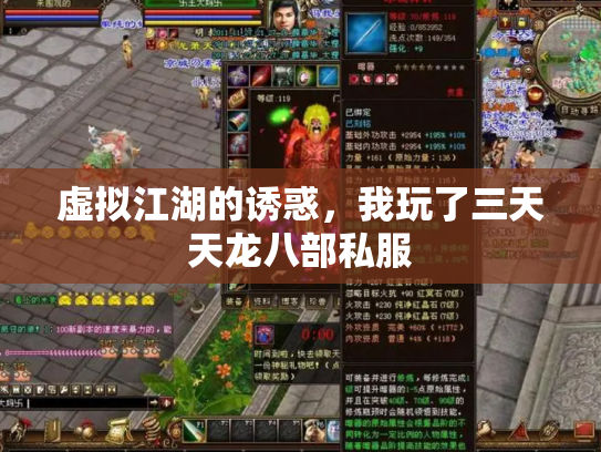 虚拟江湖的诱惑，我玩了三天天龙八部私服