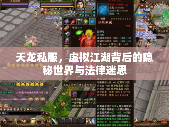 天龙私服，虚拟江湖背后的隐秘世界与法律迷思