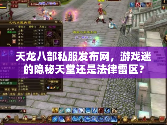 天龙八部私服发布网，游戏迷的隐秘天堂还是法律雷区？