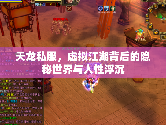 天龙私服，虚拟江湖背后的隐秘世界与人性浮沉