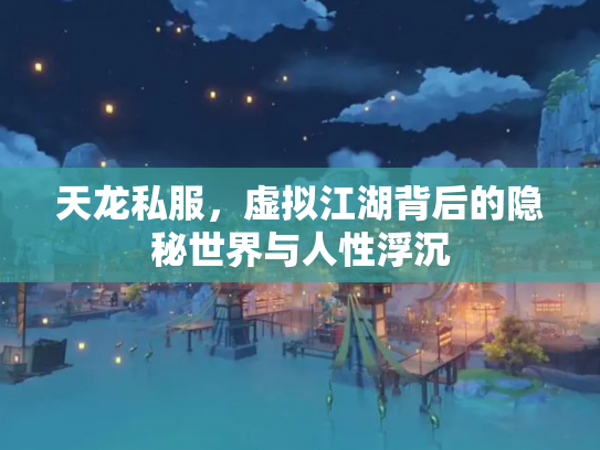 天龙私服，虚拟江湖背后的隐秘世界与人性浮沉