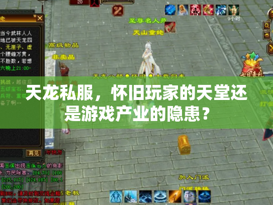 天龙私服，怀旧玩家的天堂还是游戏产业的隐患？